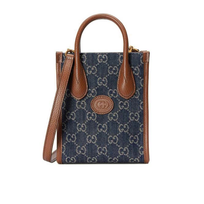 GUCCI MINI TOTE BAG WITH INTERLOCKING&G 671623 (20*16*7cm) GUCCI MINI TOTE BAG WITH INTERLOCKING&G 671623 (20*16*7cm)